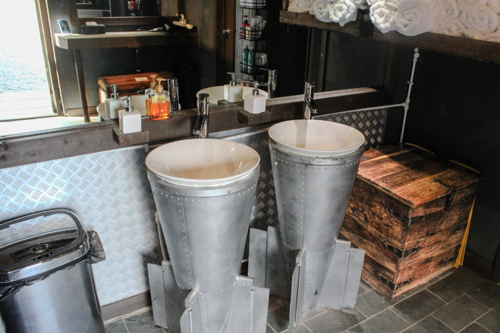 rocket sinks in Lincolnshire bathroom for holiday park